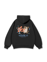 Áo Hoodie Nỉ Bông Love You Cat Couple