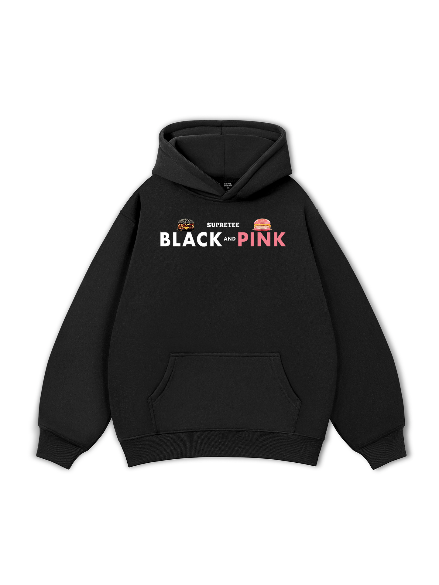 Áo Hoodie Nỉ Bông Sweet Pastry Black Pink Meow Meow Strawberry
