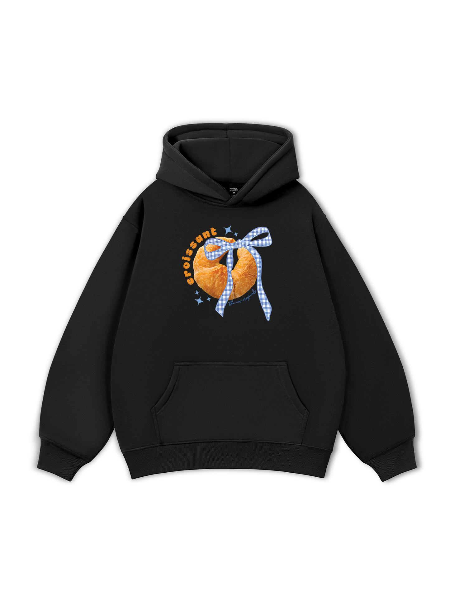 Áo Hoodie Nỉ Bông Sweet Pastry BLue Plaid Bow