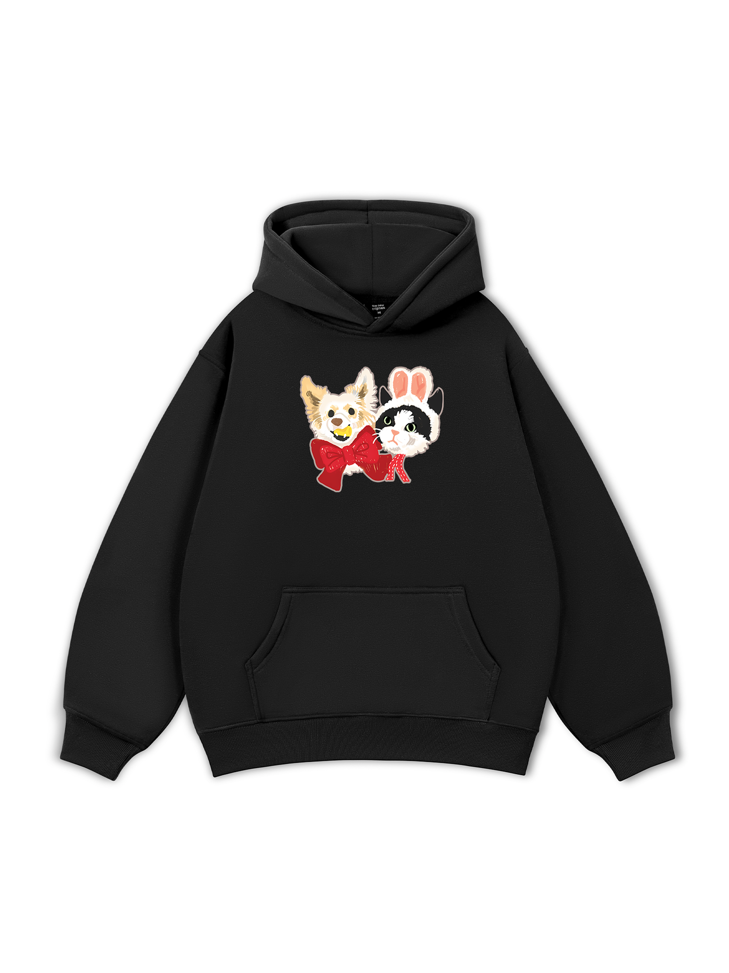 Animal Mood Bestie Puppy And Meow Hoodie