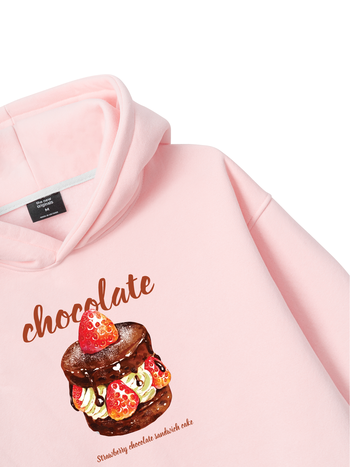 Áo Hoodie Nỉ Bông Strawberry Chocolate