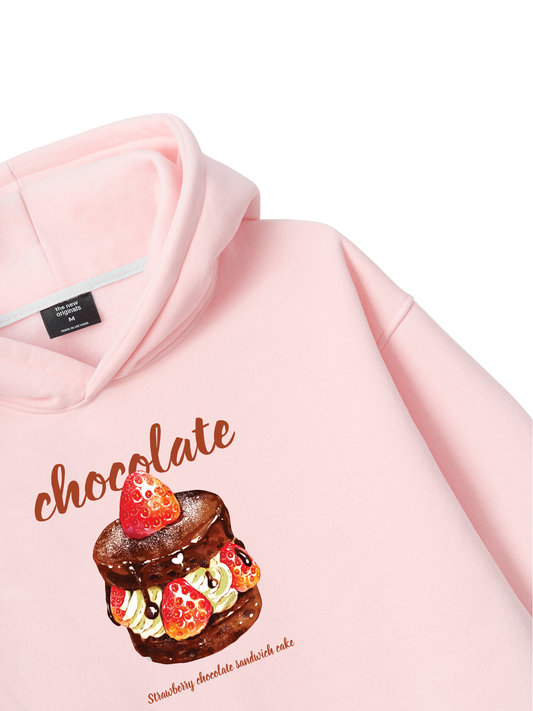 Áo Hoodie Nỉ Bông Strawberry Chocolate
