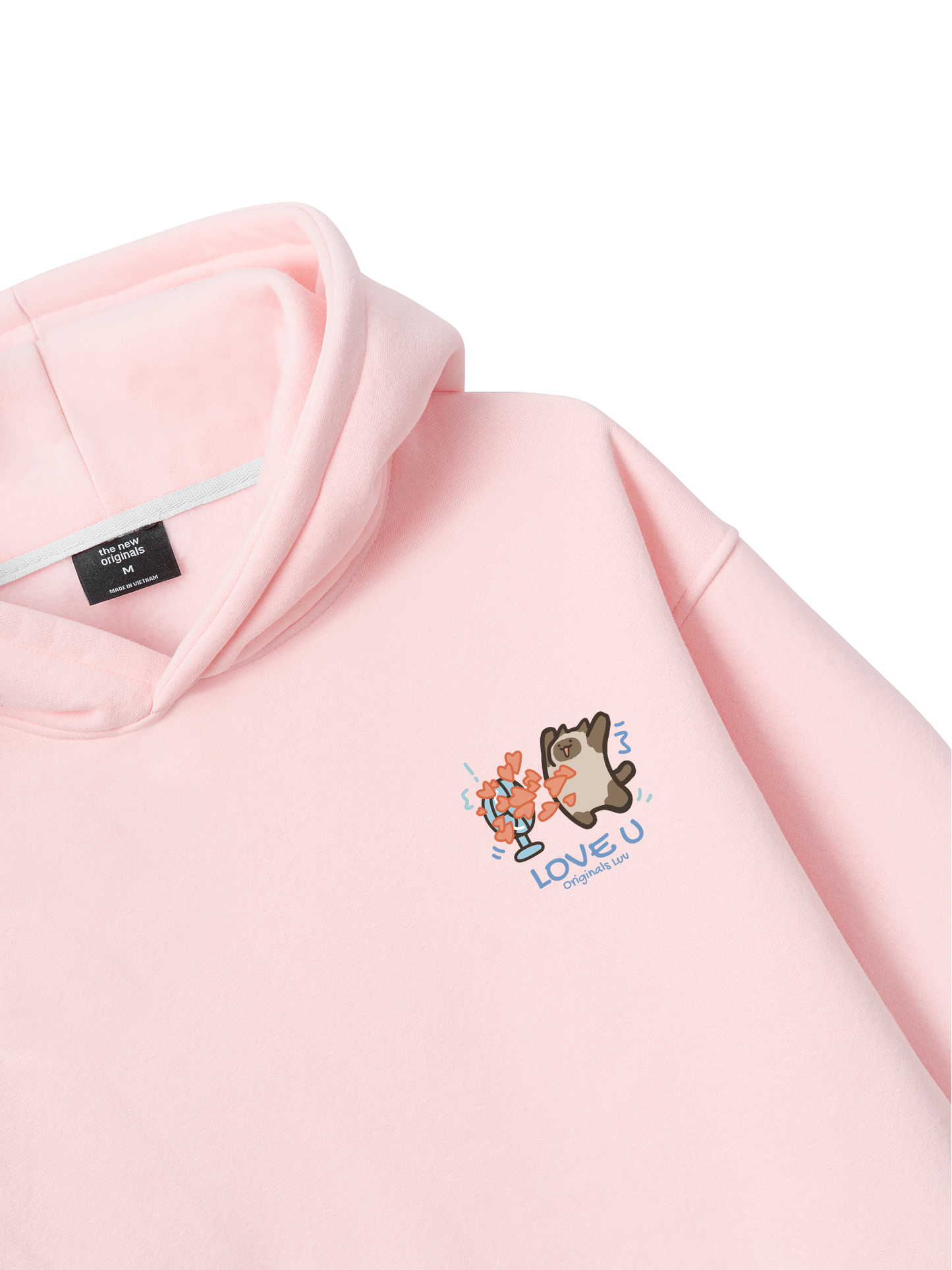 Áo Hoodie Nỉ Bông Love You Cat Couple