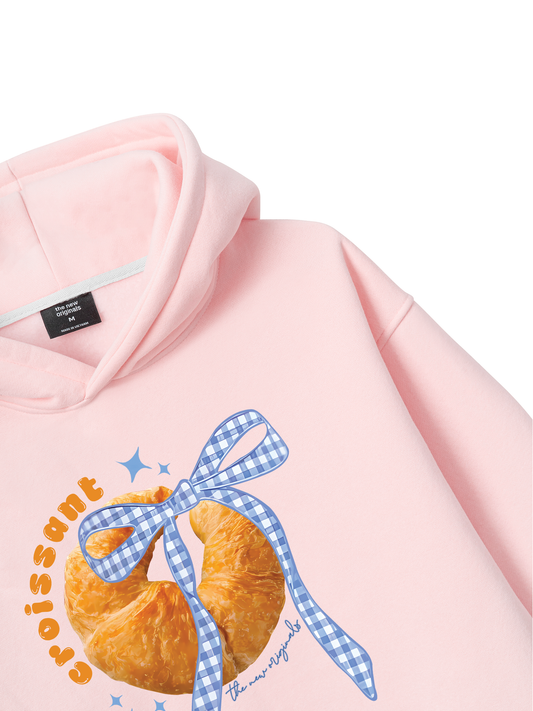 Áo Hoodie Nỉ Bông Sweet Pastry BLue Plaid Bow