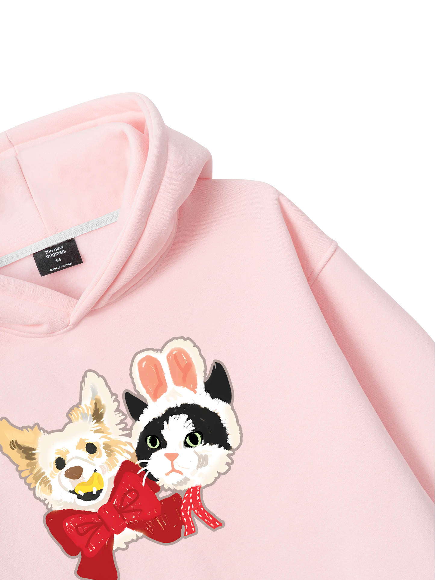Animal Mood Bestie Puppy And Meow Hoodie