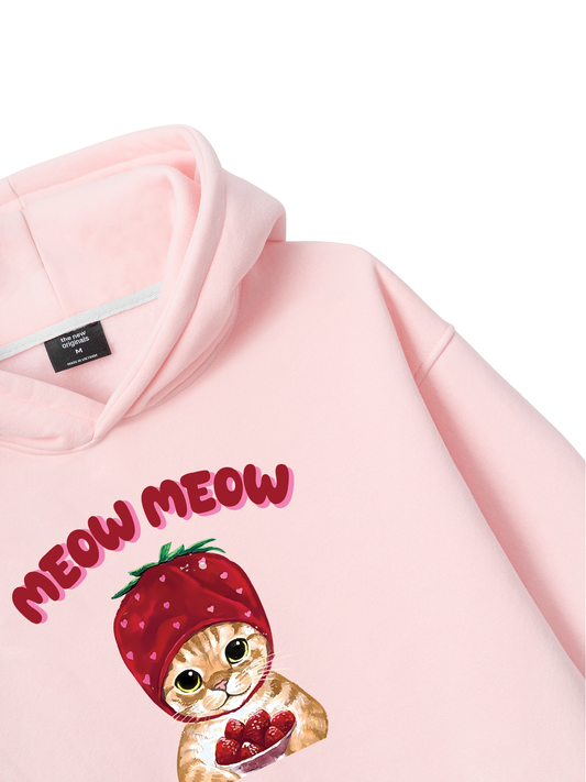 Meow Meow Strawberry Hoodie