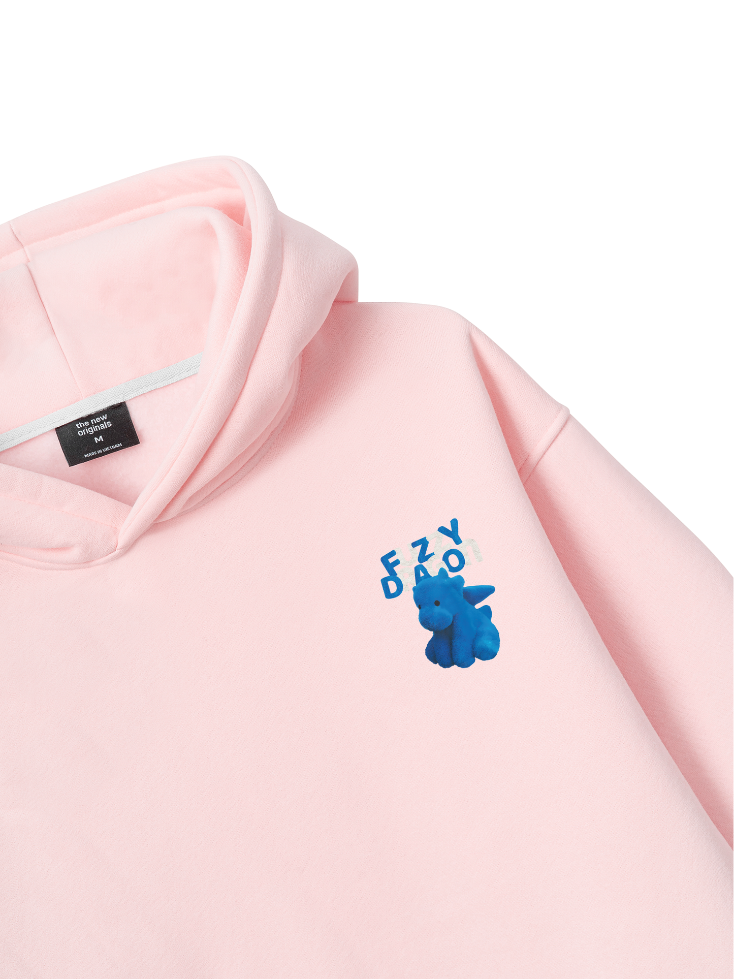 Áo Hoodie Nỉ Bông Fuzzy Font Dragon Blue