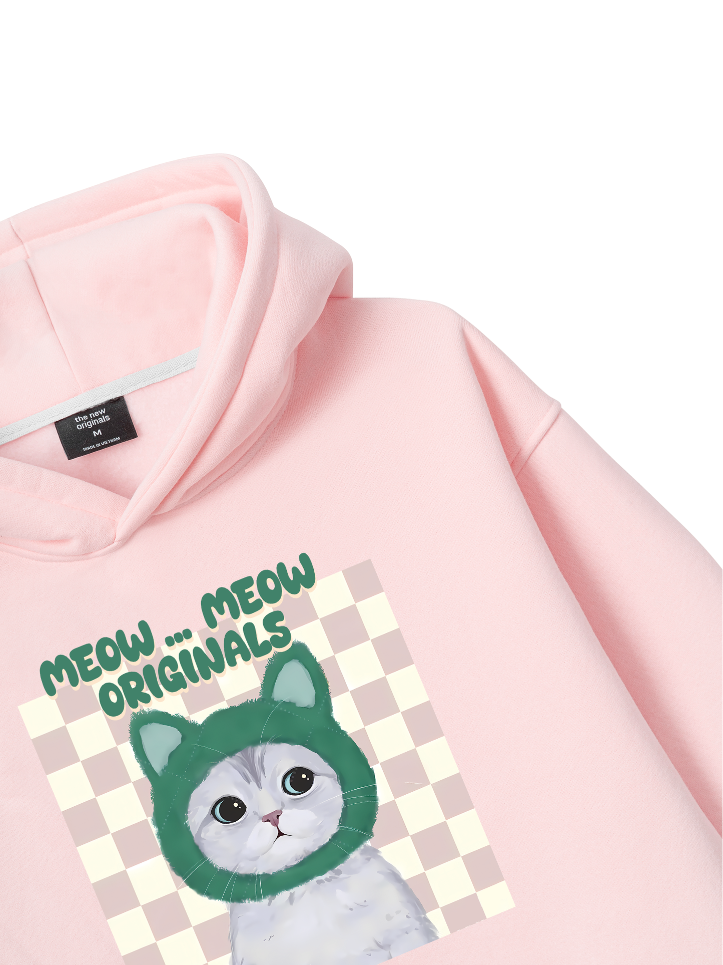 Animal Mood Meow Green Pink Hoodie