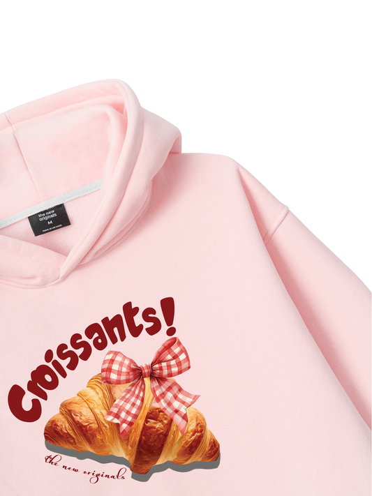 Áo Hoodie Nỉ Bông Sweet Pastry Red Bơ Croissant