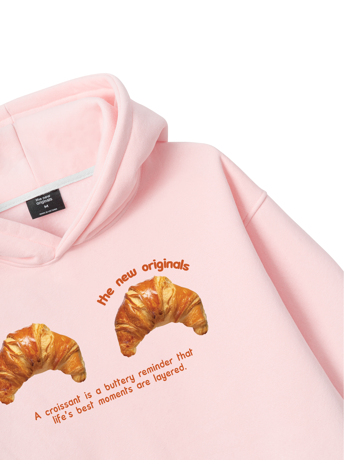 Áo Hoodie Nỉ Bông Croissant Quote