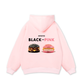 Áo Hoodie Nỉ Bông Sweet Pastry Black Pink Meow Meow Strawberry