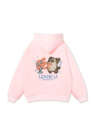 Áo Hoodie Nỉ Bông Love You Cat Couple