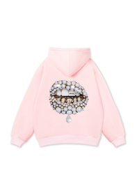 Art Pearl Lip Black Hoodie