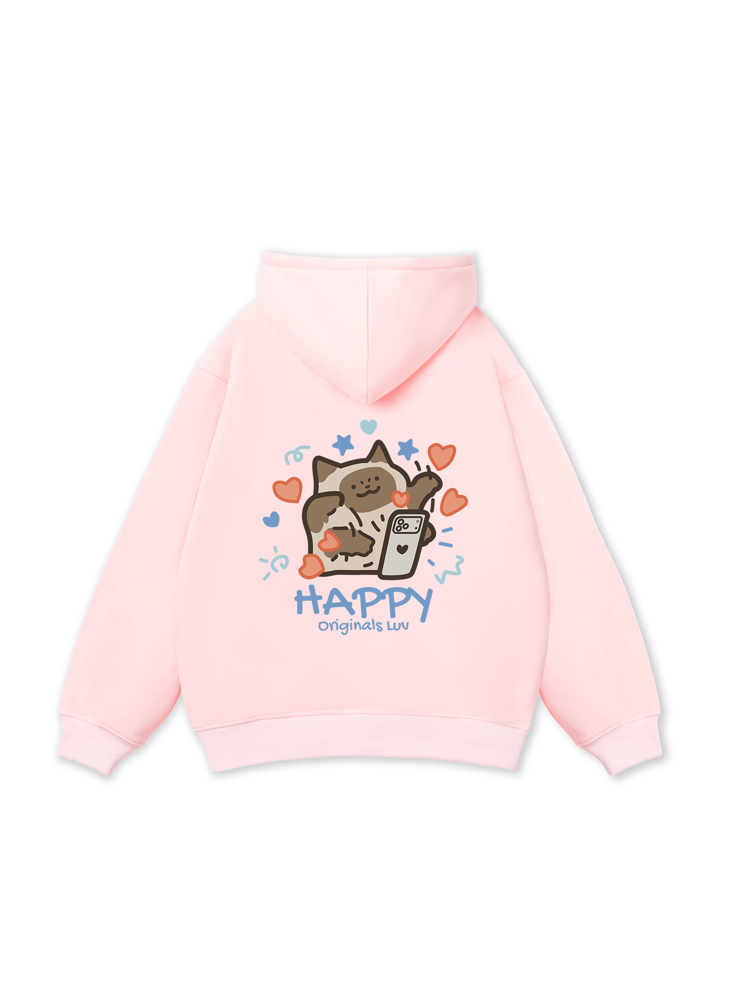 Áo Hoodie Nỉ Bông Happy Luv Cat Couple