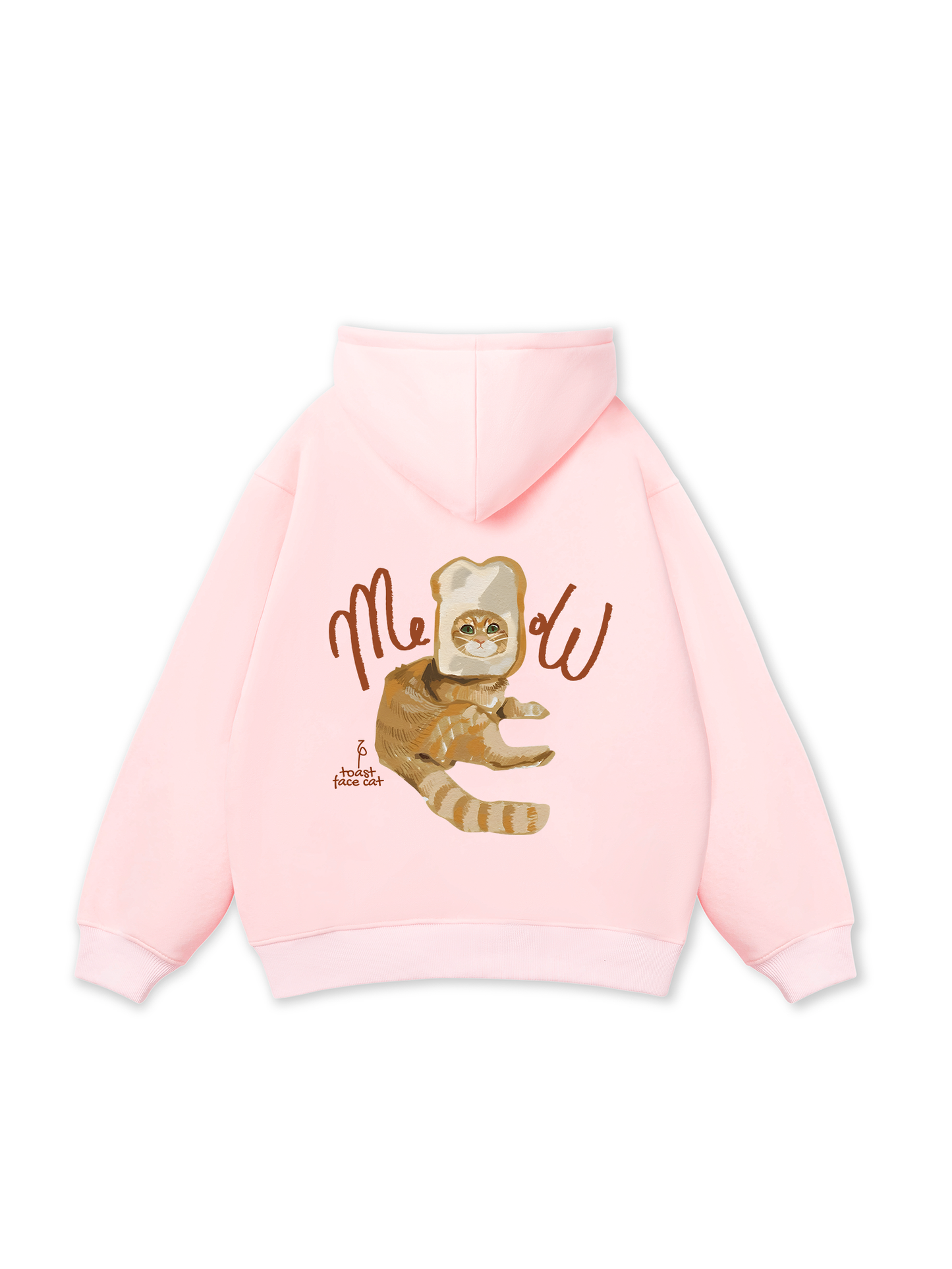 Toast Face Cat Hoodie