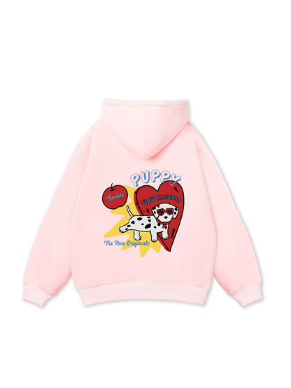 Áo Hoodie Nỉ Bông Puppy You Can Do It