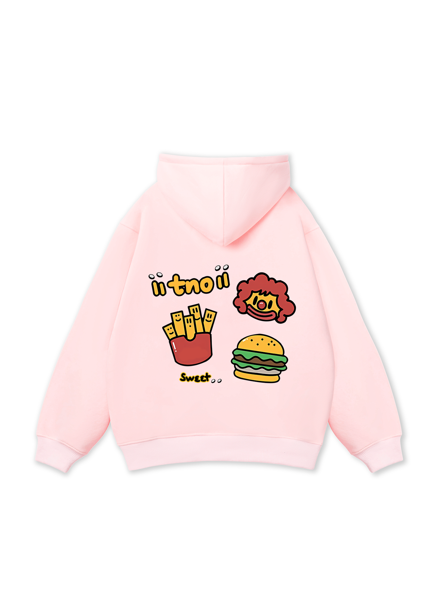Áo Hoodie Nỉ Bông Sweet Pastry Burger Fry
