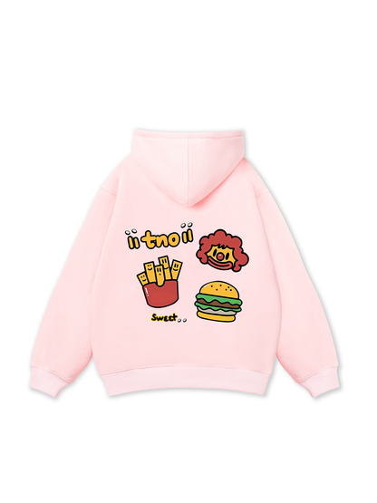 Áo Hoodie Nỉ Bông Sweet Pastry Burger Fry