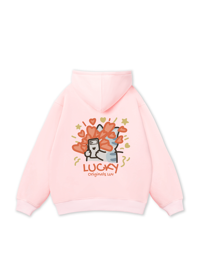 Áo Hoodie Nỉ Bông Lucky Luv Cat Couple