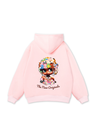Colorful Plush Doll Head Cover Cartoon girl Hoodie