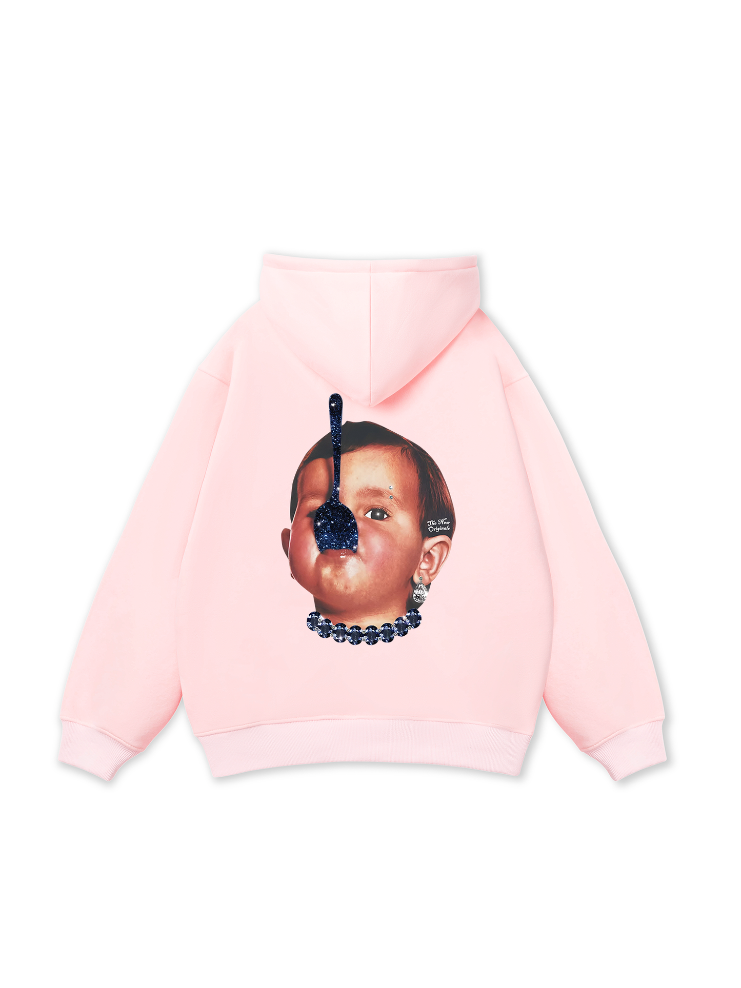 Funny spoon-covered face boy Hoodie
