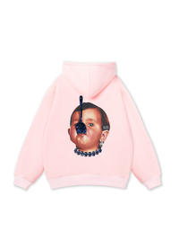Funny spoon-covered face boy Hoodie