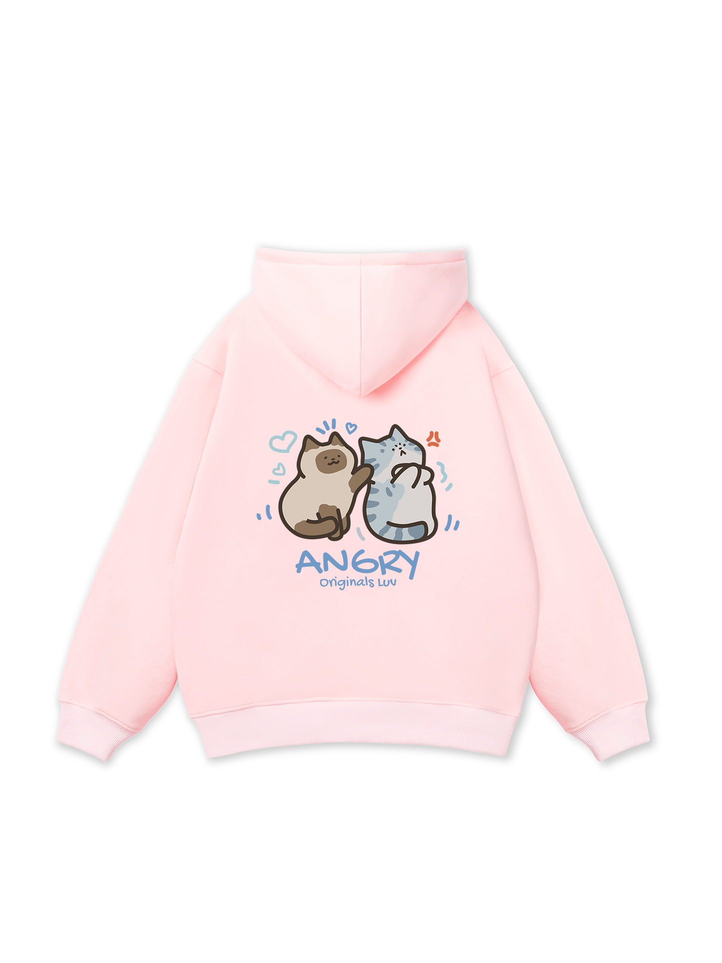 Áo Hoodie Nỉ Bông Angry Luv Cat Couple