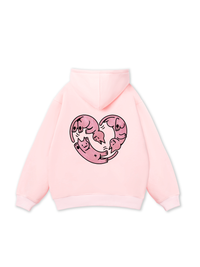 Áo Hoodie Nỉ Bông Meow Meow Heart