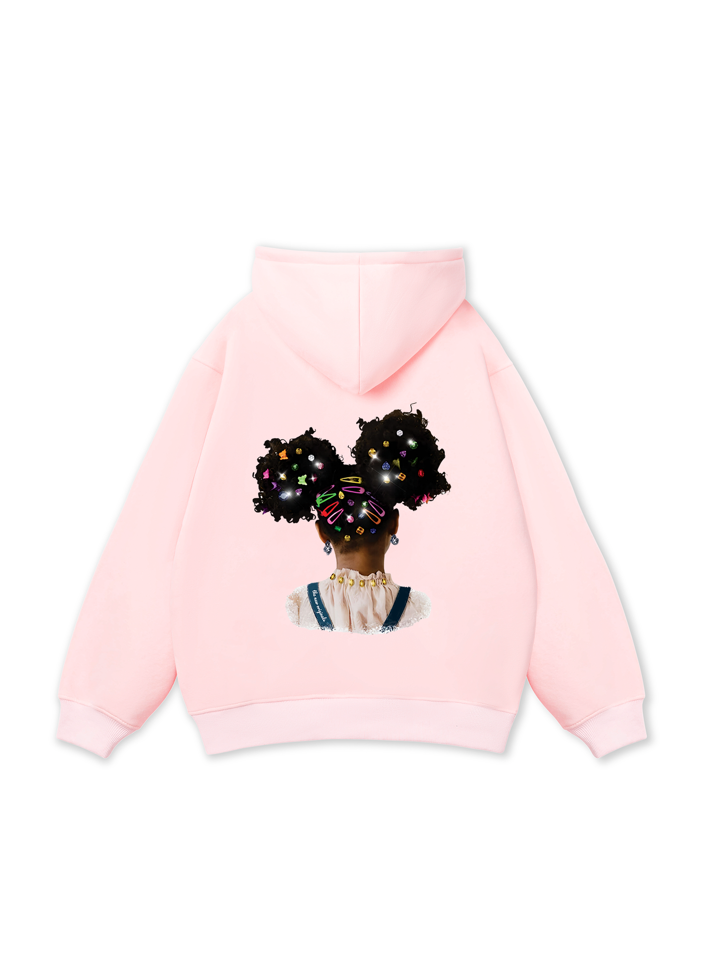 Colorful Diamond Hairpin Afro Girl Hoodie