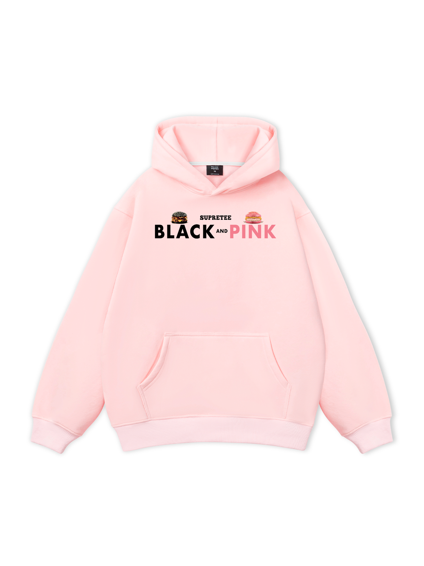 Áo Hoodie Nỉ Bông Sweet Pastry Black Pink Meow Meow Strawberry