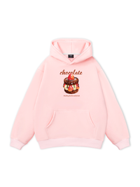 Áo Hoodie Nỉ Bông Strawberry Chocolate