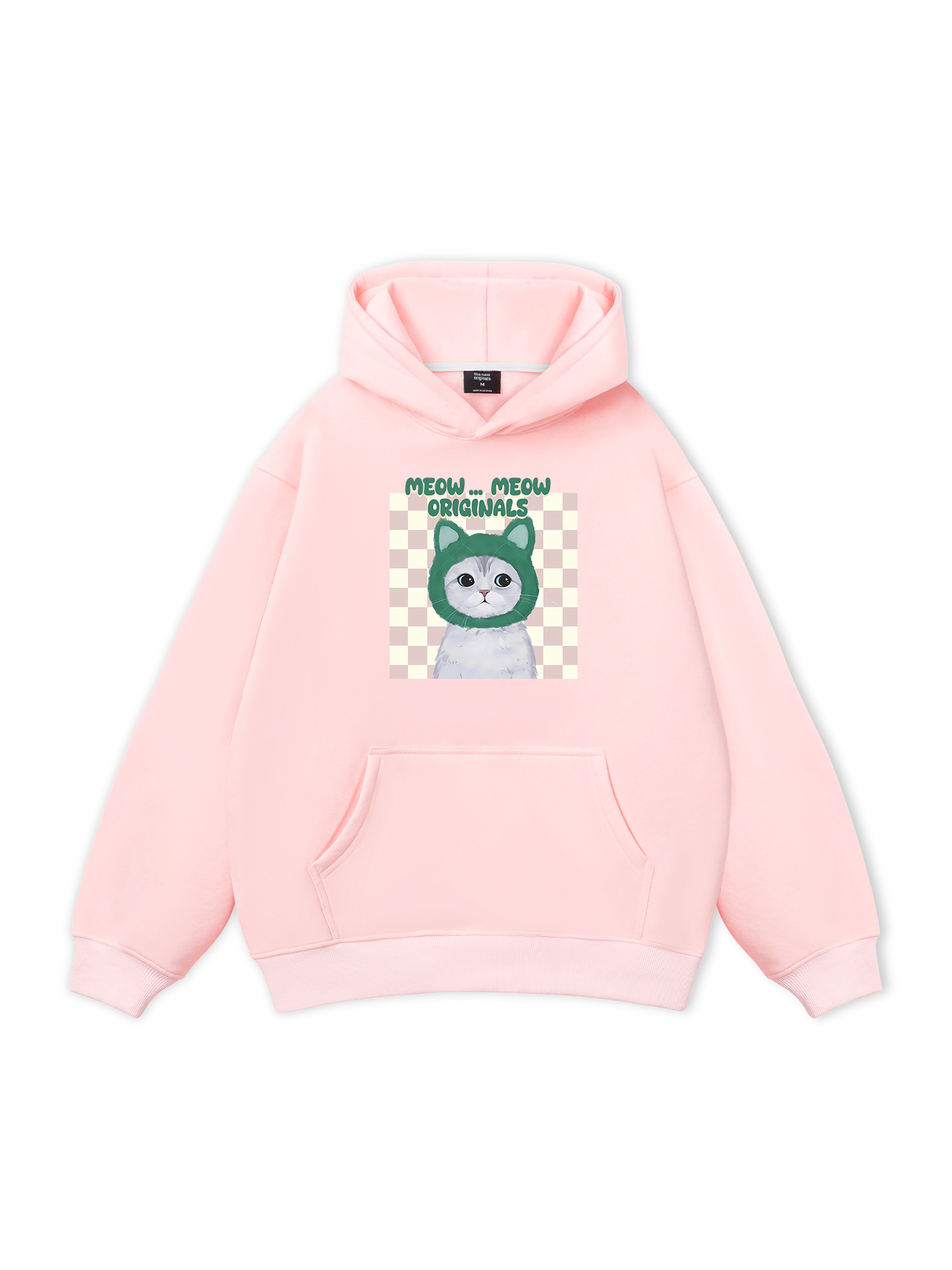 Animal Mood Meow Green Pink Hoodie