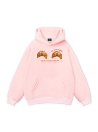 Áo Hoodie Nỉ Bông Croissant Quote