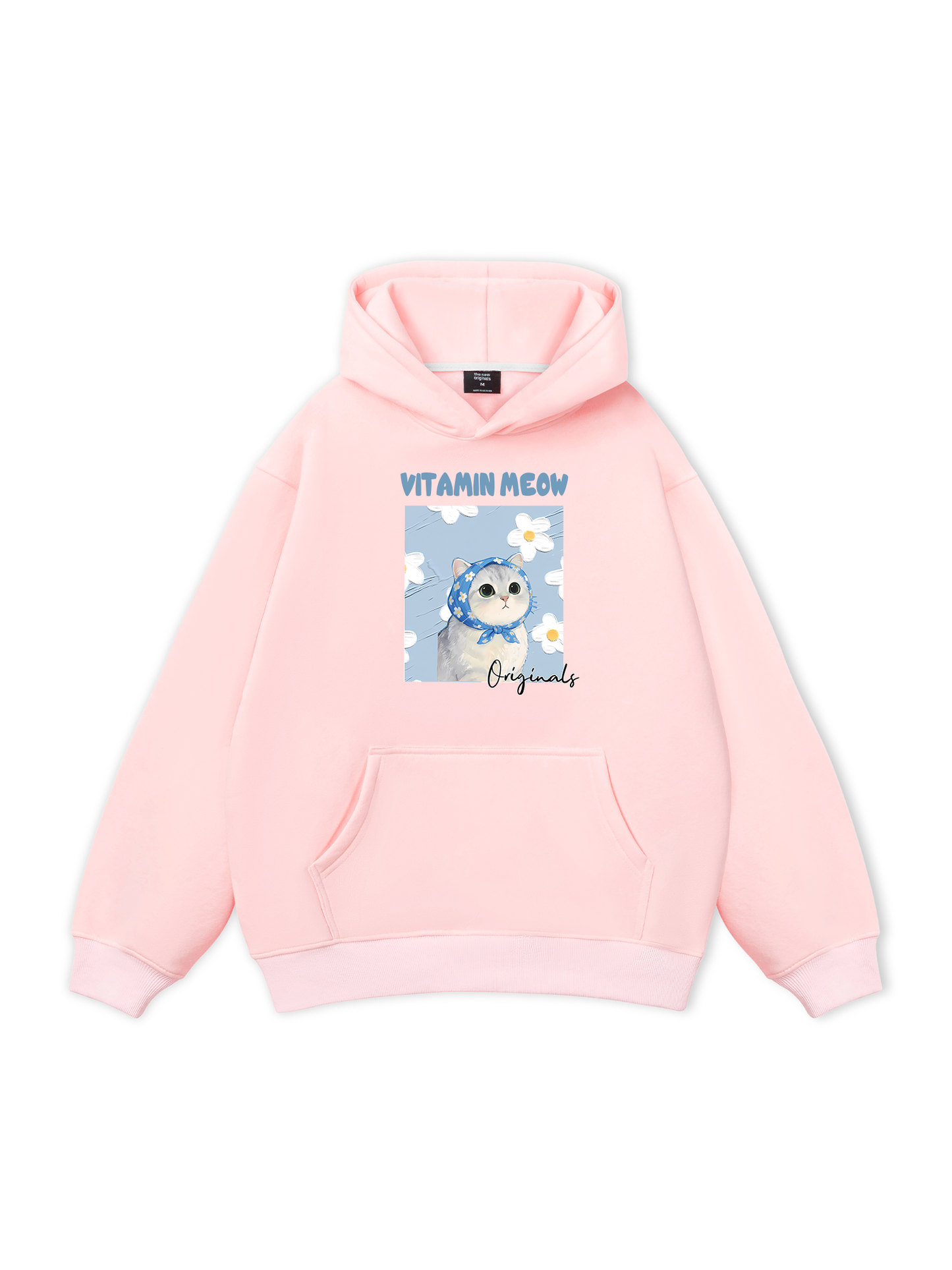 Áo Hoodie Nỉ Bông Flower With Meow