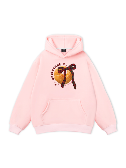 Áo Hoodie Nỉ Bông Sweet Pastry Red Plaid Bow