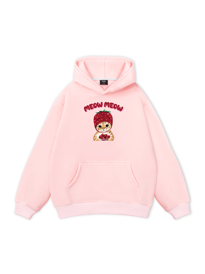 Meow Meow Strawberry Hoodie