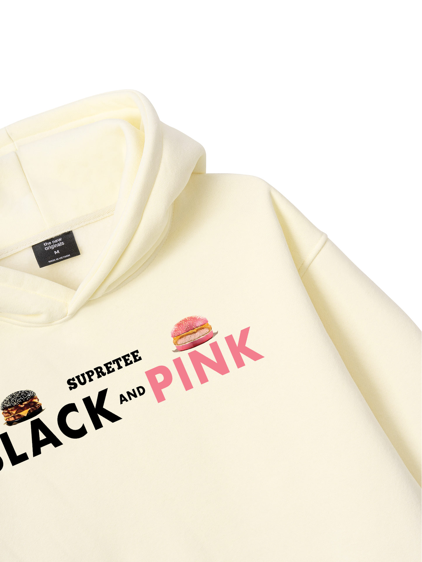 Áo Hoodie Nỉ Bông Sweet Pastry Black Pink Meow Meow Strawberry