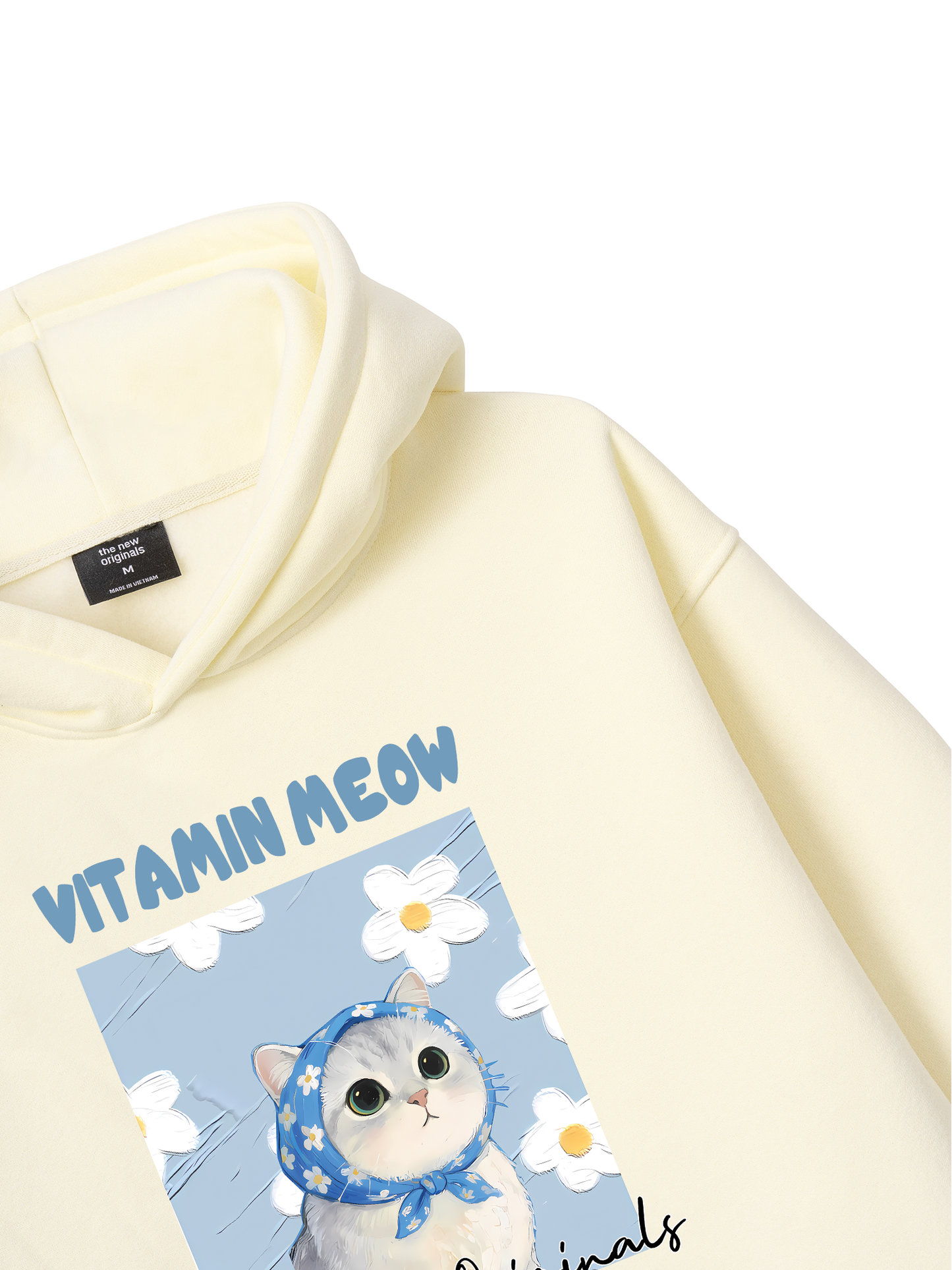 Áo Hoodie Nỉ Bông Flower With Meow
