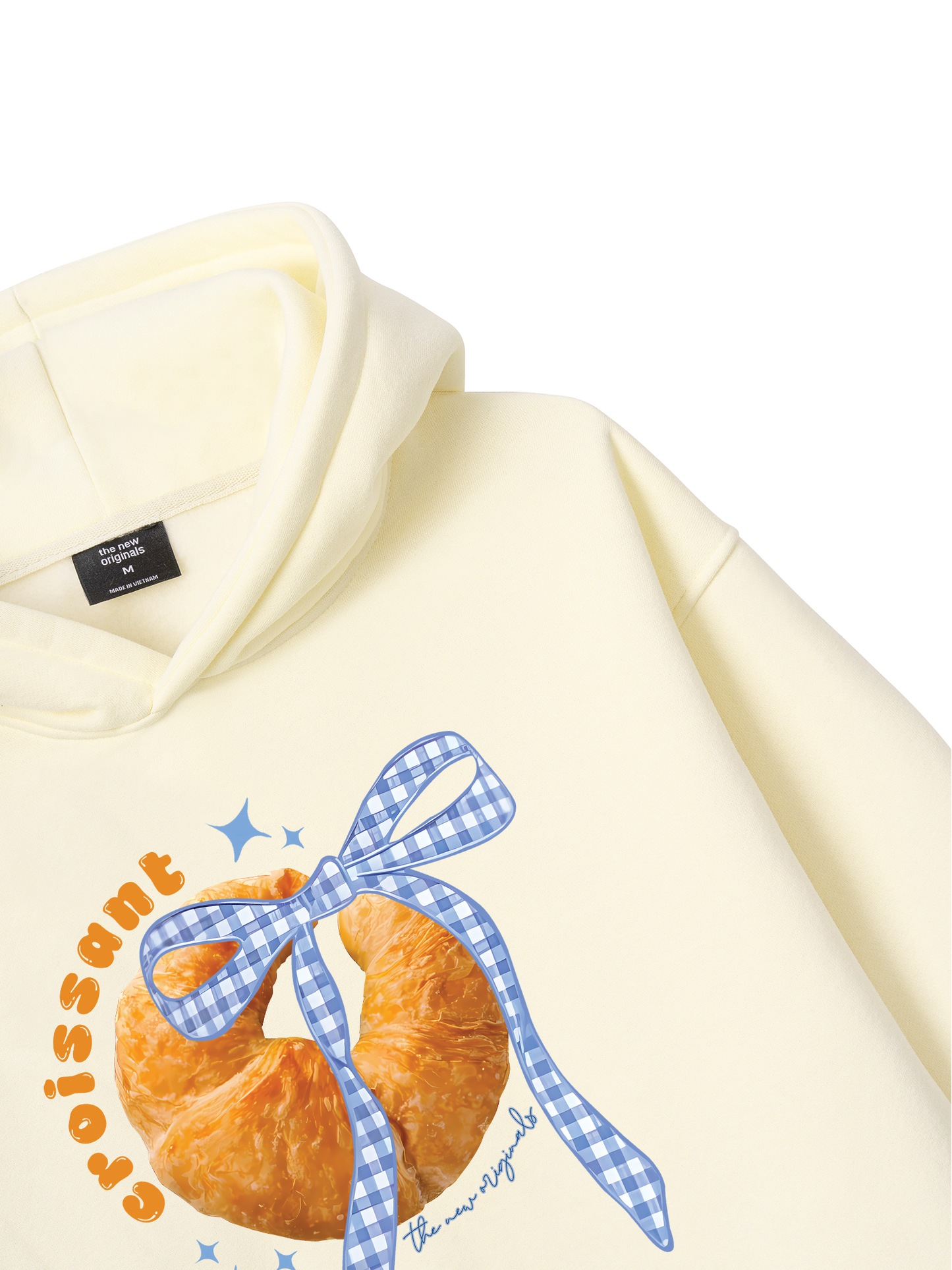 Áo Hoodie Nỉ Bông Sweet Pastry BLue Plaid Bow