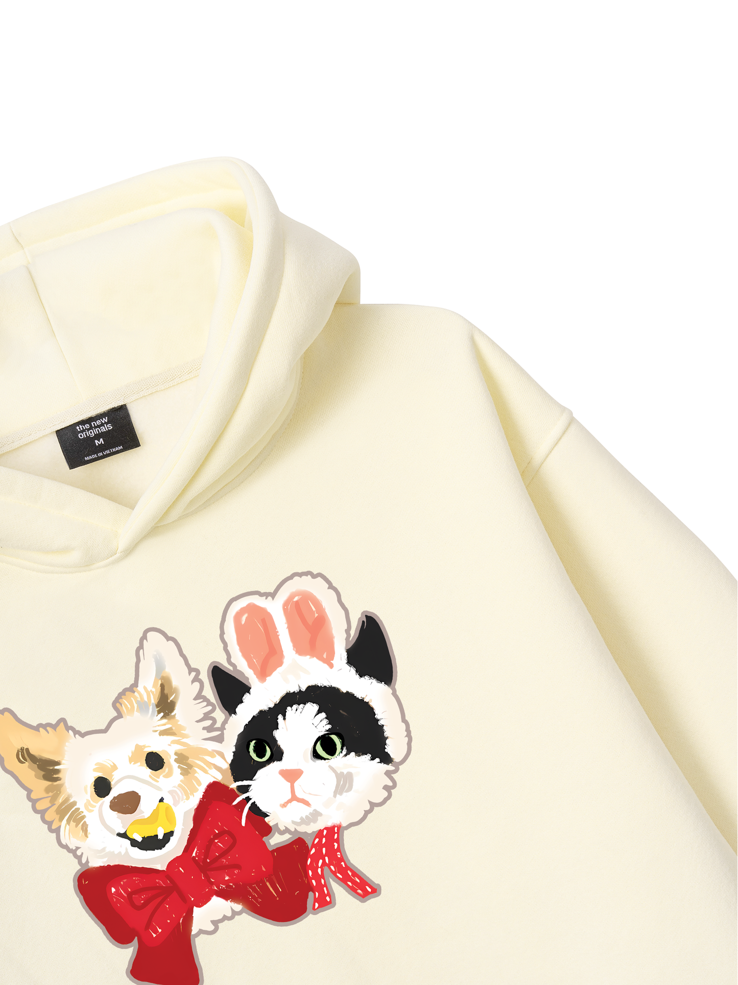 Animal Mood Bestie Puppy And Meow Hoodie