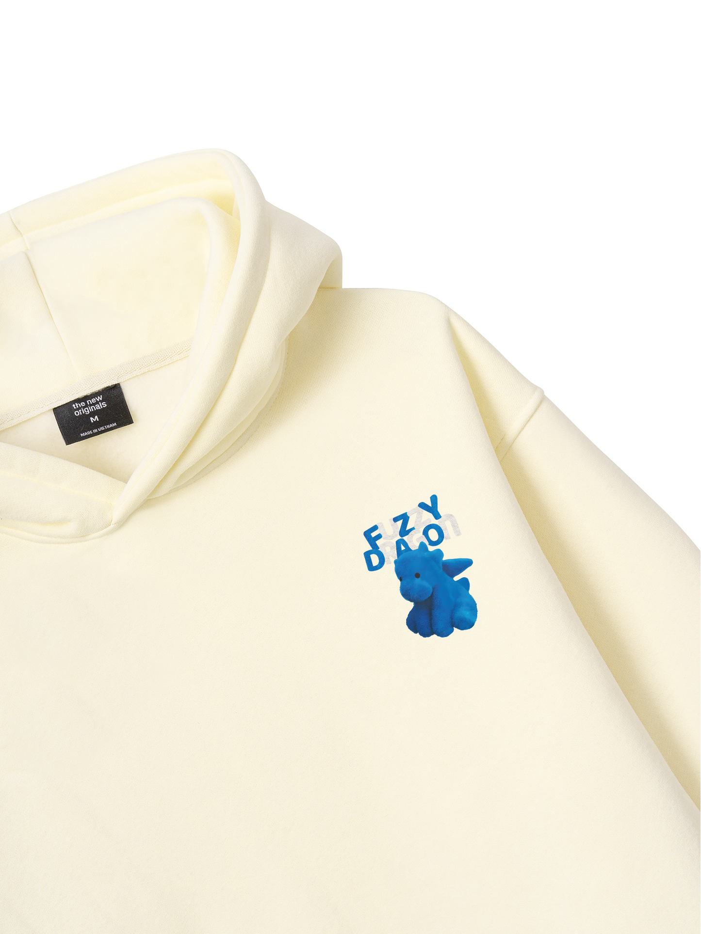 Áo Hoodie Nỉ Bông Fuzzy Font Dragon Blue