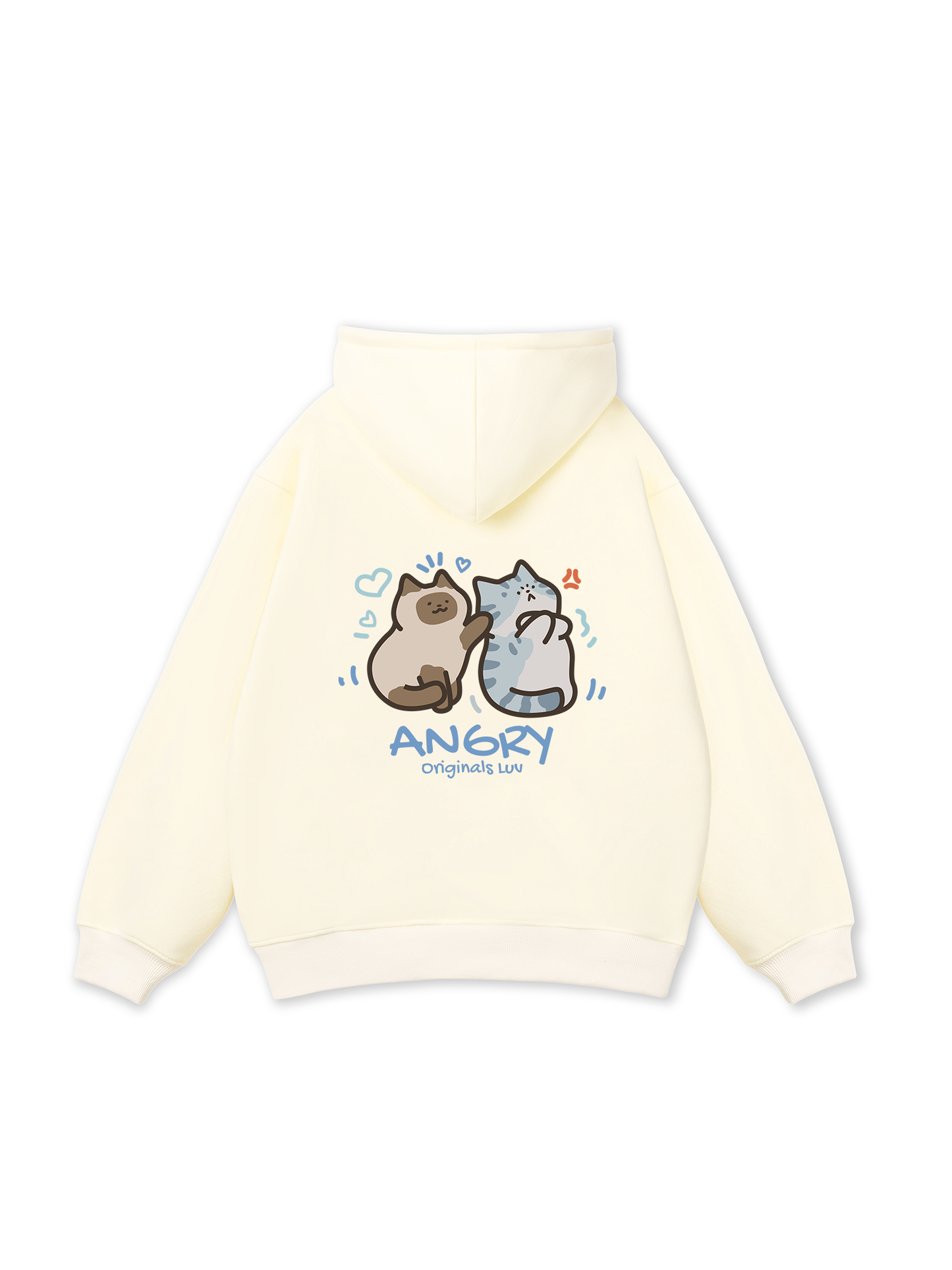 Áo Hoodie Nỉ Bông Angry Luv Cat Couple