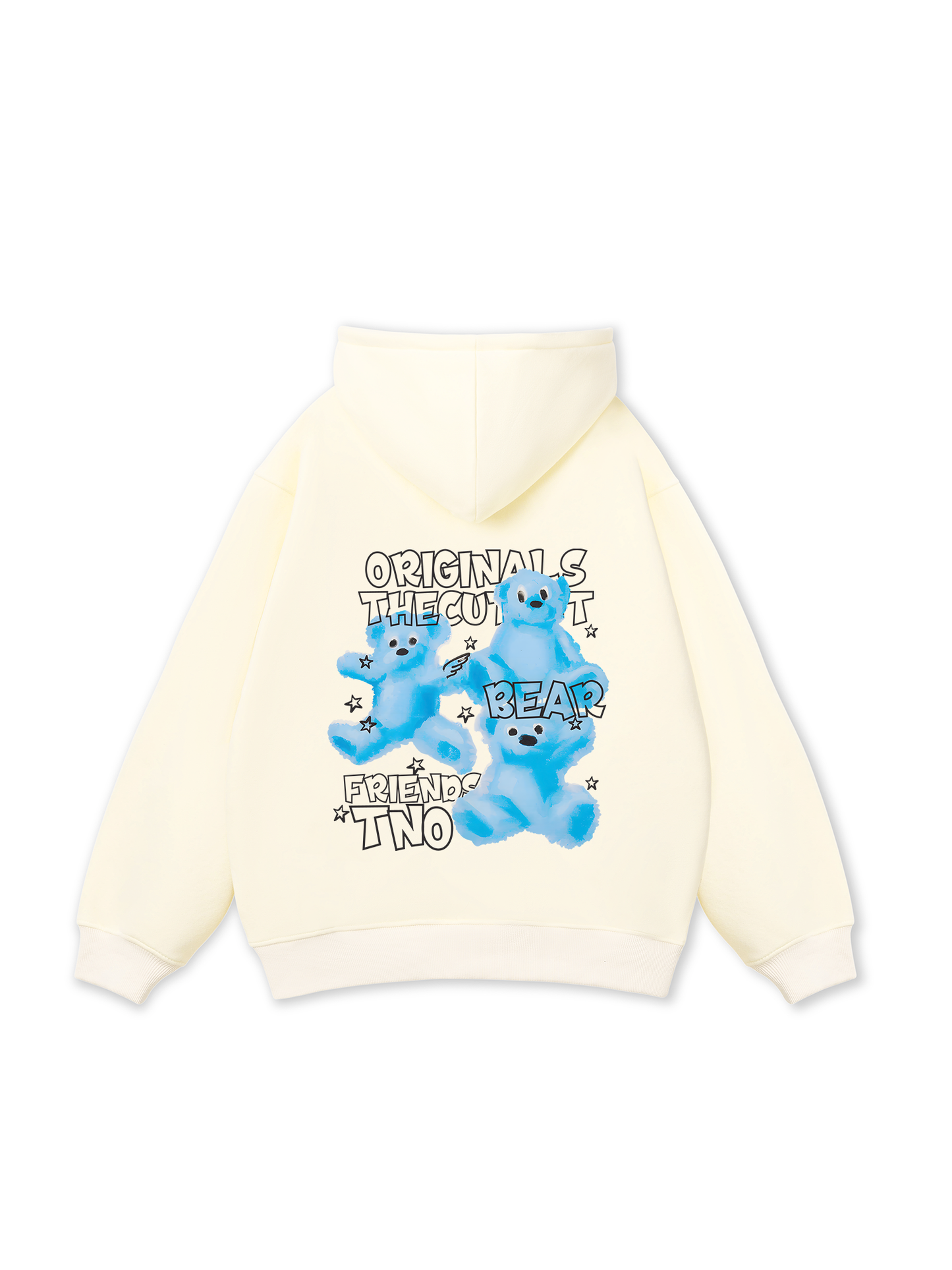 Crayon Three Bear Artwork Hoodie