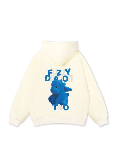 Áo Hoodie Nỉ Bông Fuzzy Font Dragon Blue