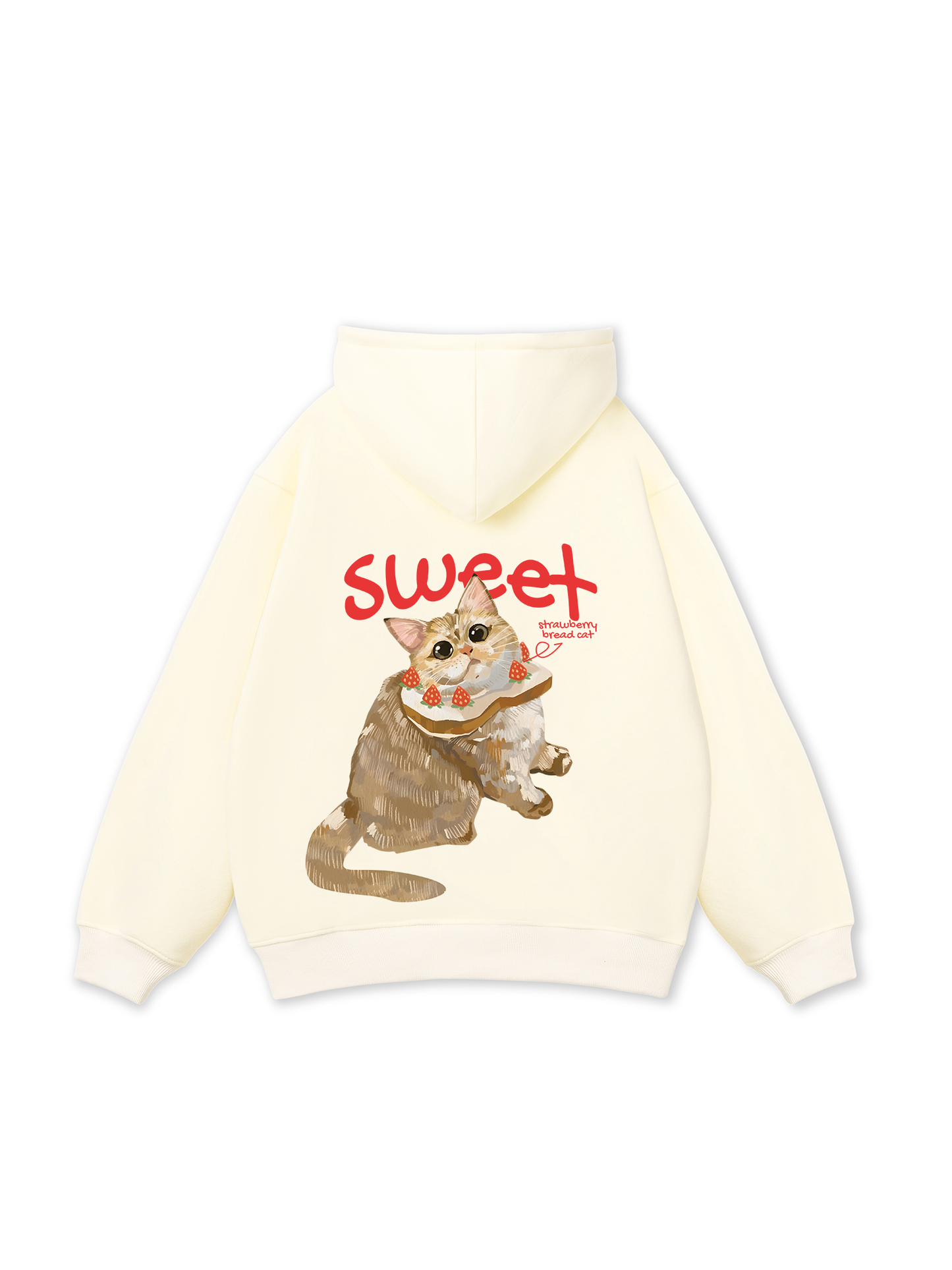 Strawberry Bread Cat Hoodie
