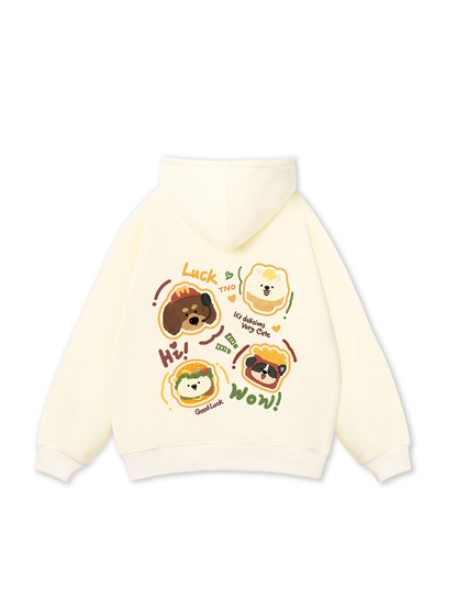 Áo Hoodie Nỉ Bông Sweet Pastry Cute Humburger