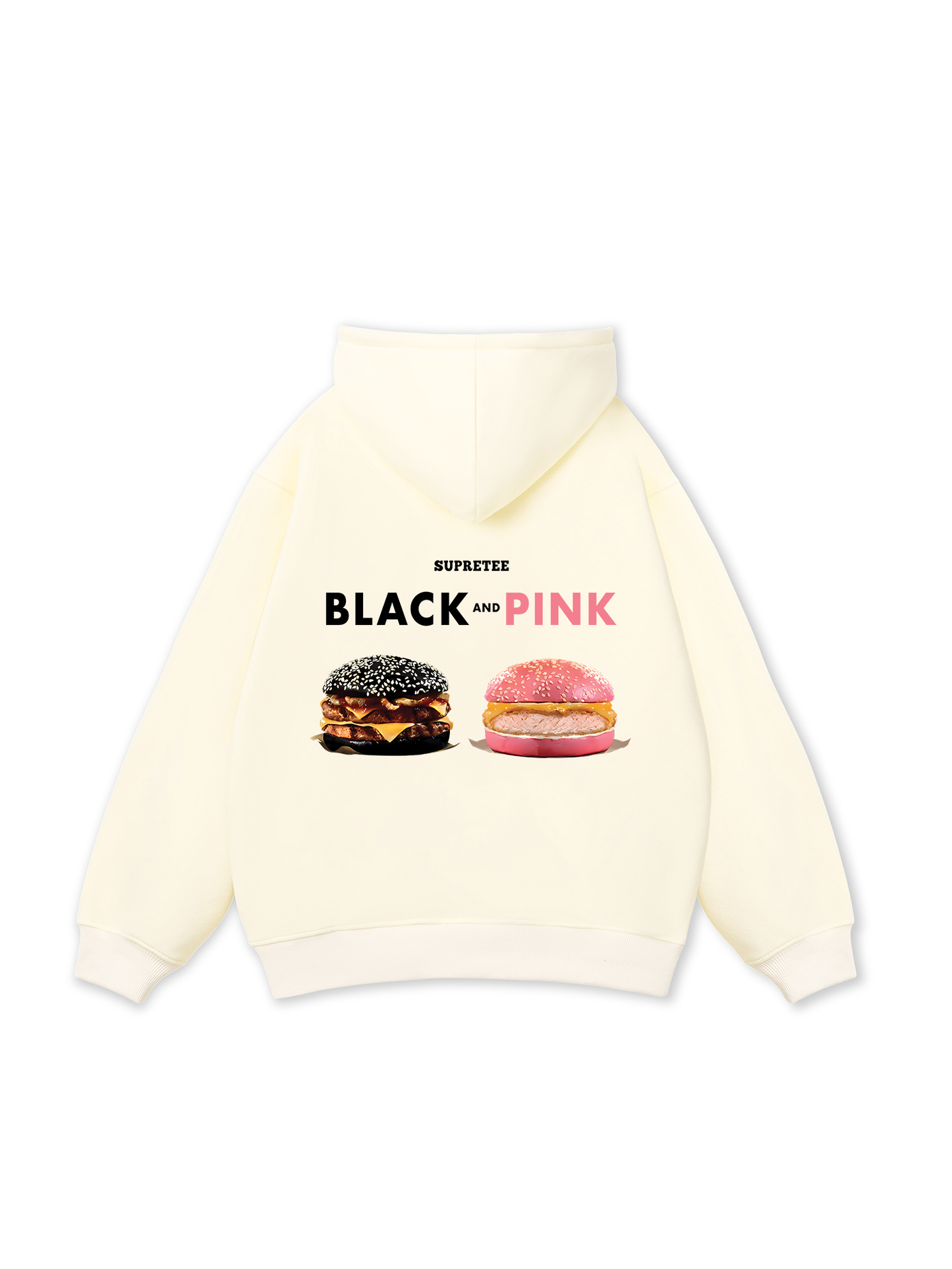 Áo Hoodie Nỉ Bông Sweet Pastry Black Pink Meow Meow Strawberry