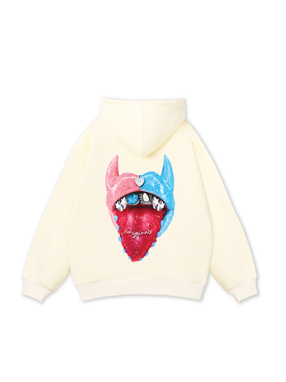 BOUNCE BACK© two-tone devil lip Hoodie