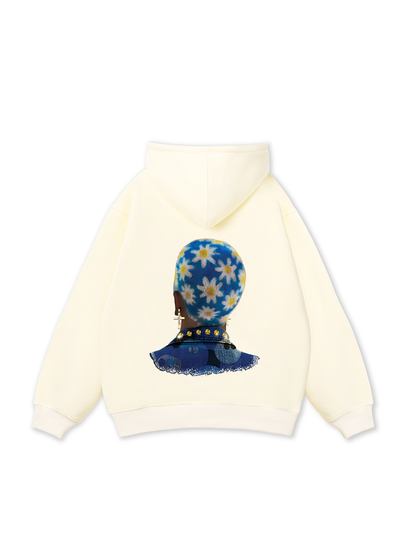 Blue Daisy Hairstyle Hoodie