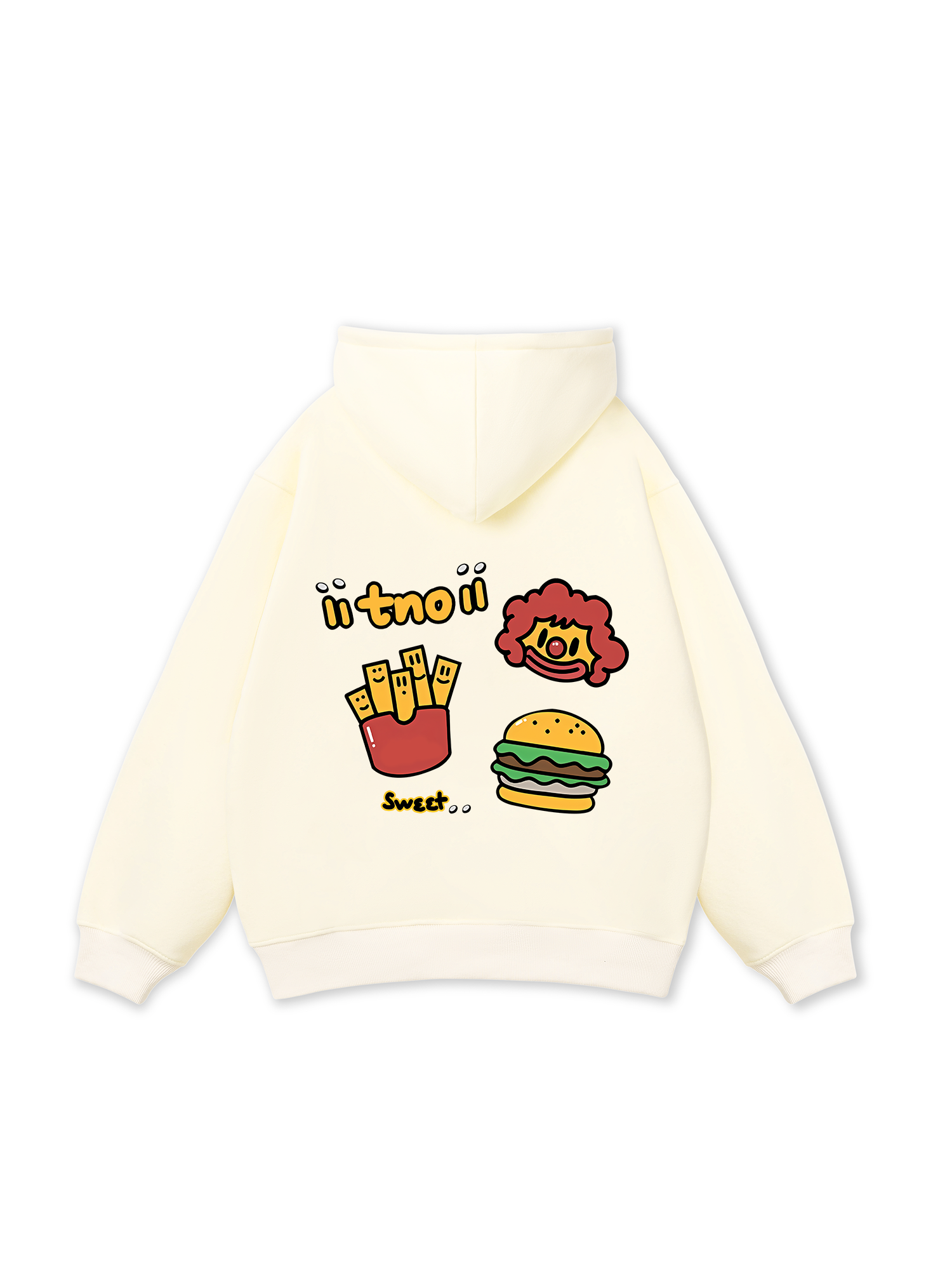 Áo Hoodie Nỉ Bông Sweet Pastry Burger Fry